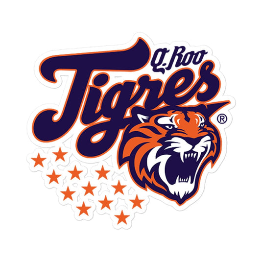Tigres de Quintana Roo Bubble free stickers, 3″×3″, White