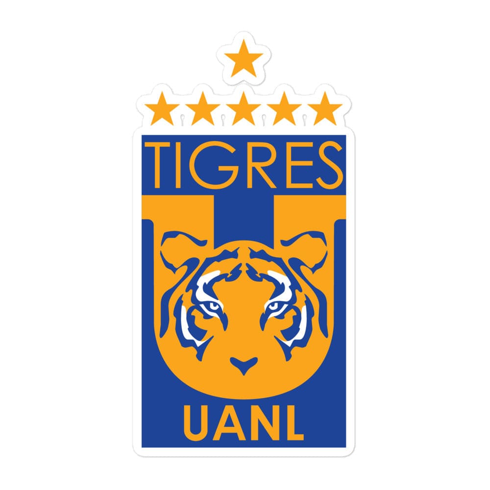 Tigres Die cut Bubble free stickers, 3″×3″, White