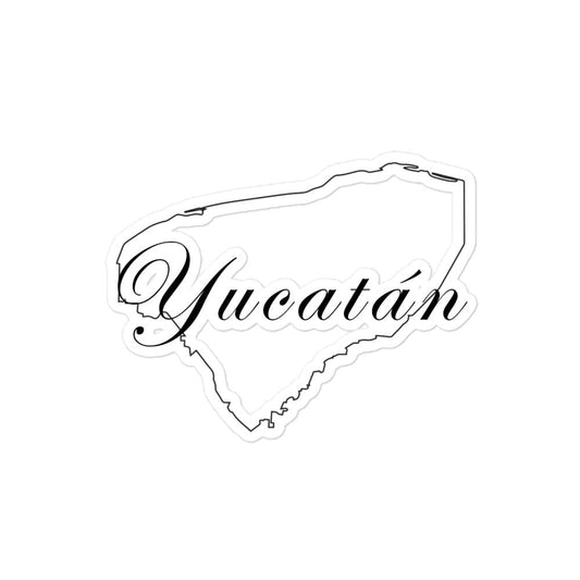 Yucatan Die cut Bubble free stickers, 3″×3″, White