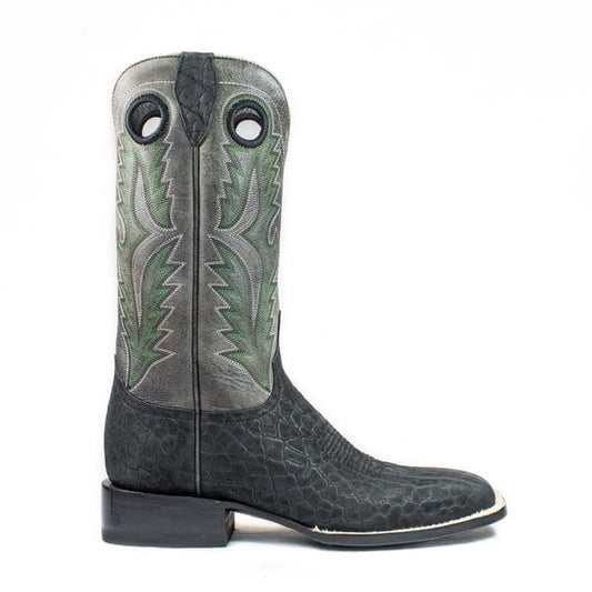 Joaquin Square Toe Black Double Welted Boots, 7.5, Black