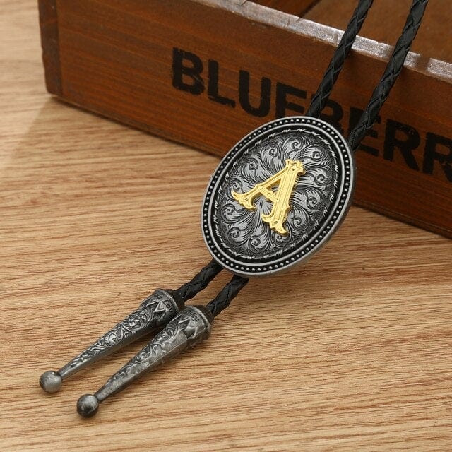 KDG western cowboy zinc alloy BOLO tie, H, One Size