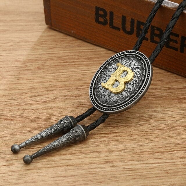 KDG western cowboy zinc alloy BOLO tie, H, One Size