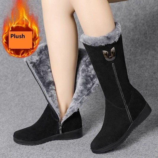 Winter Snow Boots, Black, 37