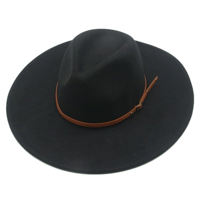 Sombrero Fedora de fieltro de ala ancha para hombres y mujeres