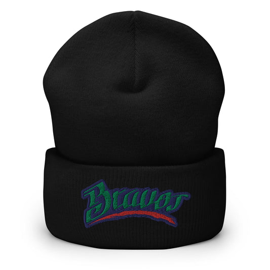 Bravos de Leon Cuffed Beanie, Black,