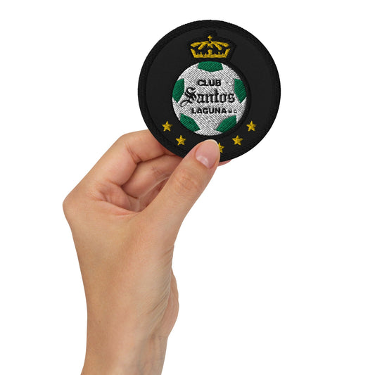Club santos laguna Embroidered patches, Black, 3"