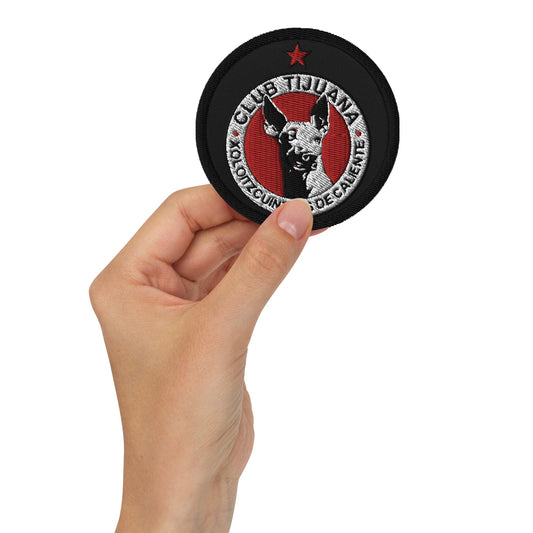 Club Tijuana Embroidered patches, White, 3"