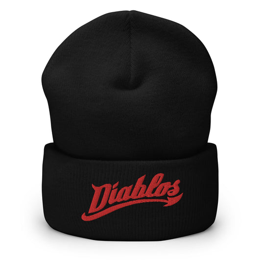 Diablos Rojos del México Cuffed Beanie, Black,
