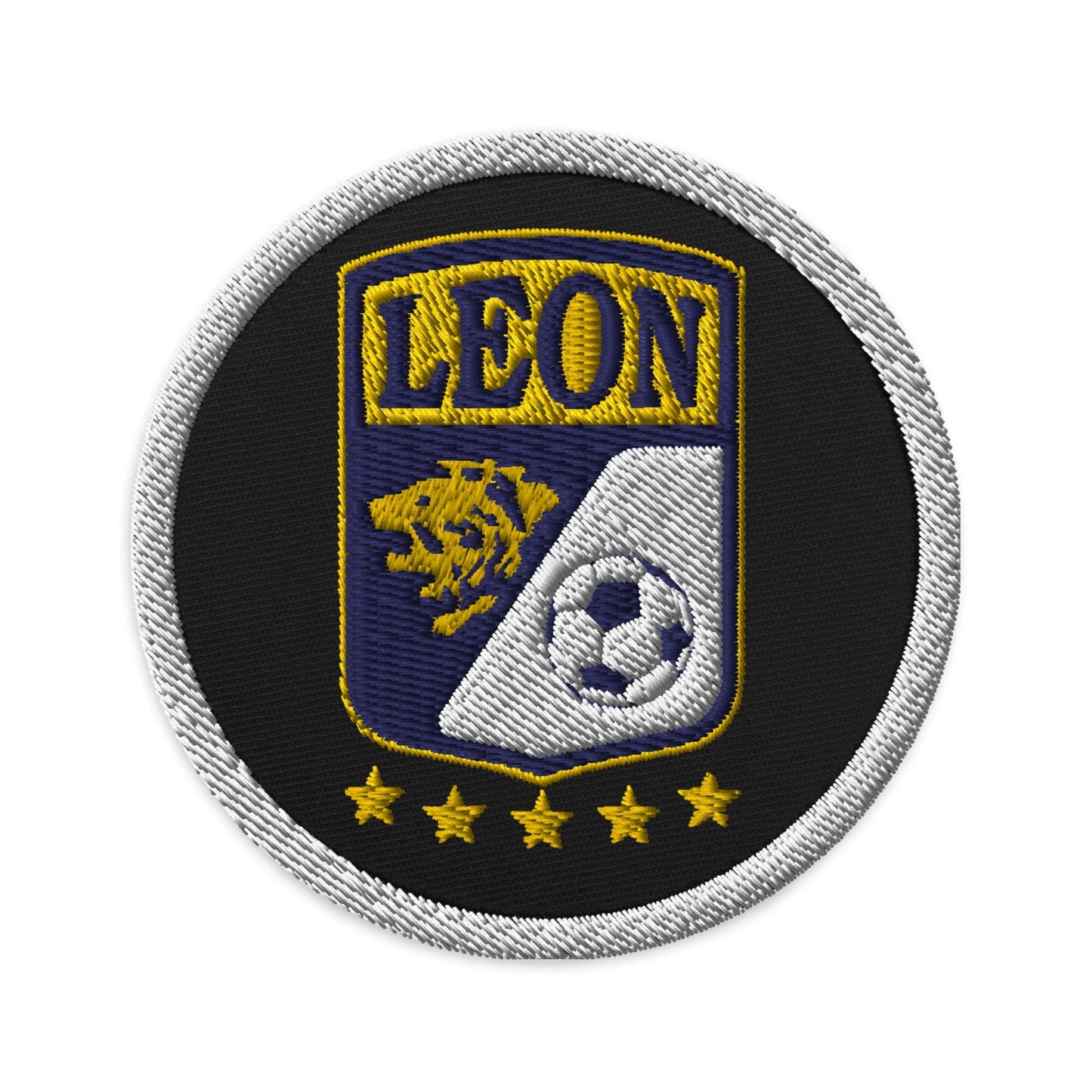 Leon Embroidered patches, Black, 3"