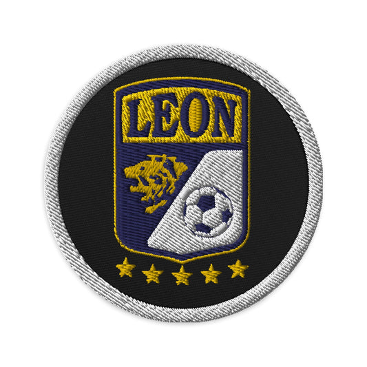 Leon Embroidered patches, Black, 3"