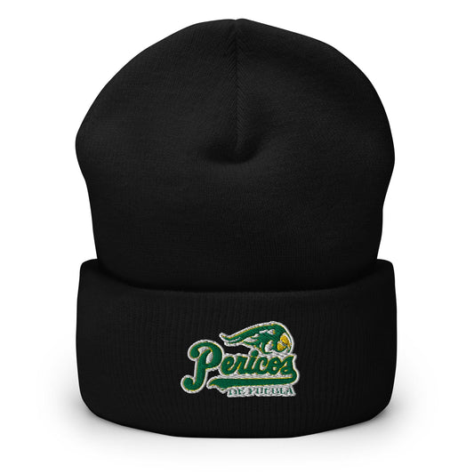 Pericos de Puebla Cuffed Beanie, Black, One Size