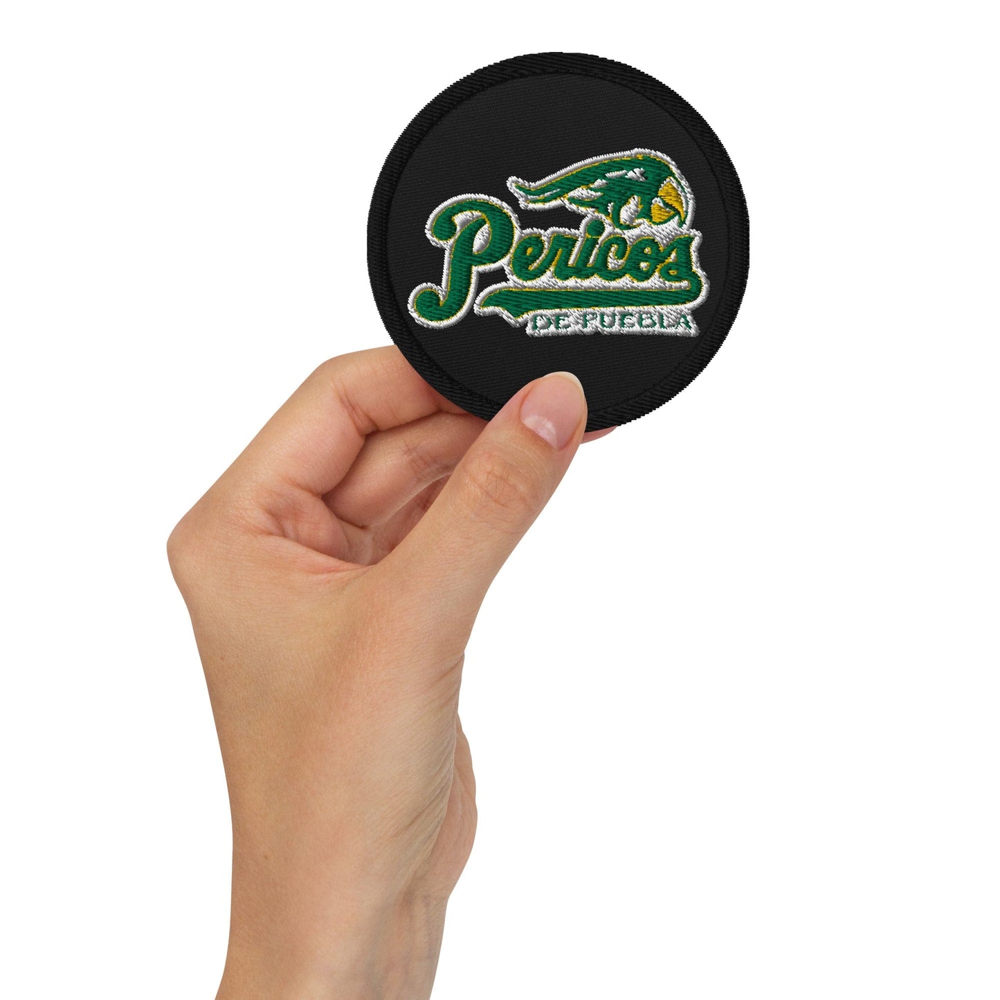 Pericos de Puebla Embroidered Patches – Premium Stitch Detailing for Fans & Collectors, Black, 3"