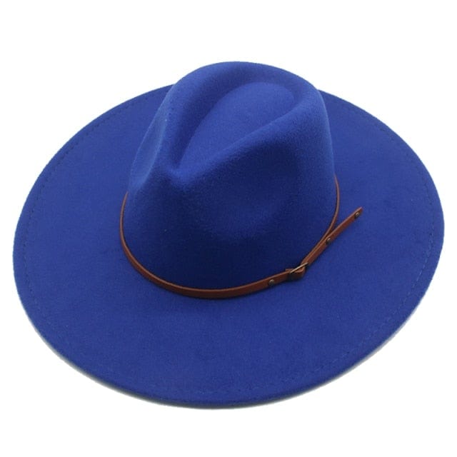 Sombrero Fedora de fieltro de ala ancha para hombres y mujeres