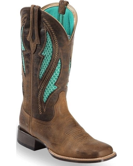 Women Cowgirl Boot, Brown, 9-9.5