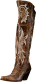 Women Knee High Boots, Brown, 7.5