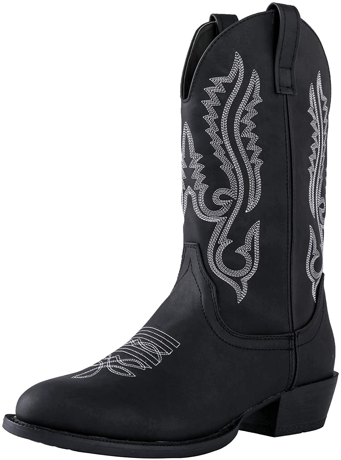Canyon Trails Mens Classic Durable Round Toe Embroidered Western Rodeo Cowboy Boots, 8, Brown