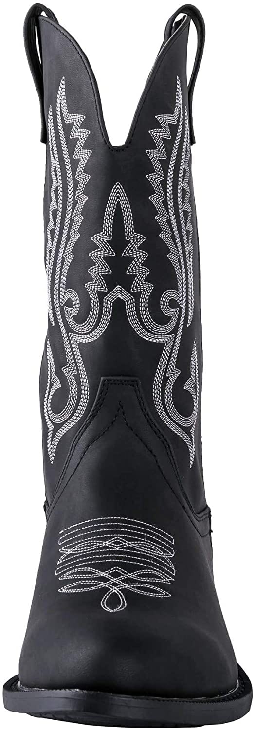 Canyon Trails Mens Classic Durable Round Toe Embroidered Western Rodeo Cowboy Boots, 8, Brown