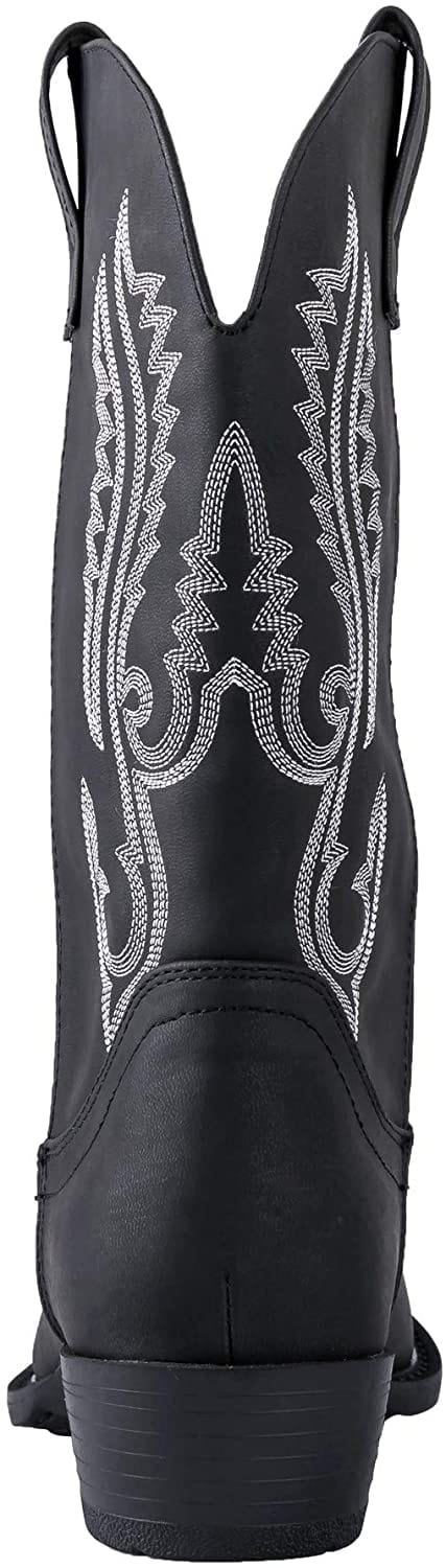 Canyon Trails Mens Classic Durable Round Toe Embroidered Western Rodeo Cowboy Boots, 8, Brown