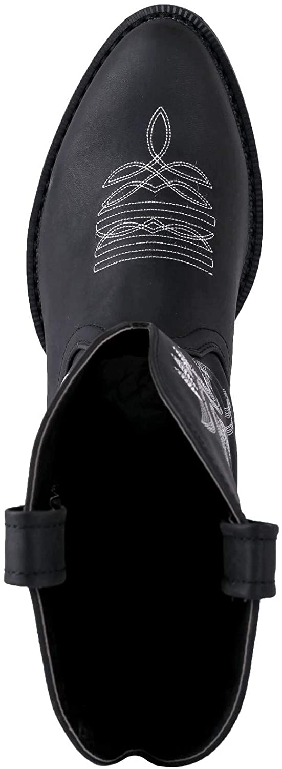 Canyon Trails Mens Classic Durable Round Toe Embroidered Western Rodeo Cowboy Boots, 8, Brown
