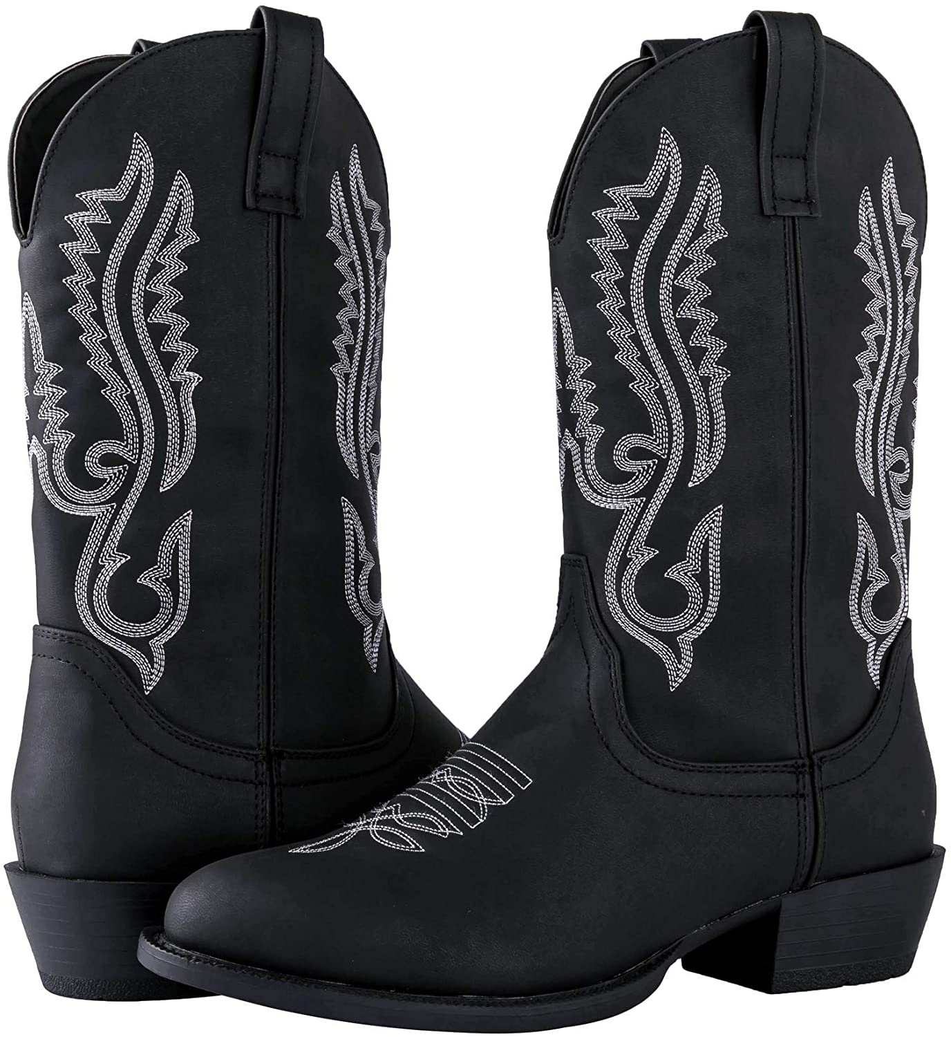 Canyon Trails Mens Classic Durable Round Toe Embroidered Western Rodeo Cowboy Boots, 8, Brown