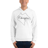 Chiapas Unisex Hoodie , S, White, S, White