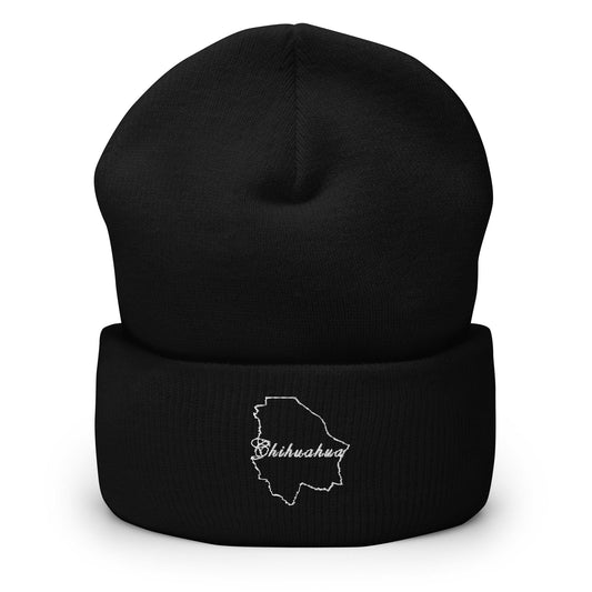 Chihuahua Cuffed Beanie, Black, One Size