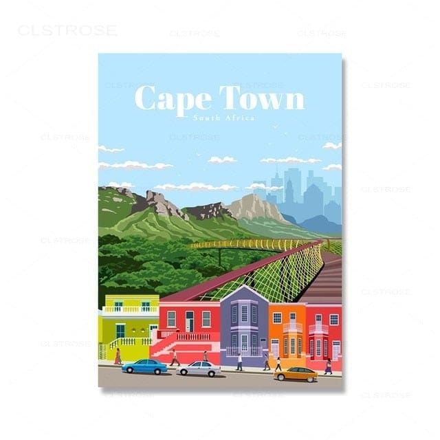 City Travel Landscape Poster , 13x18, Miami