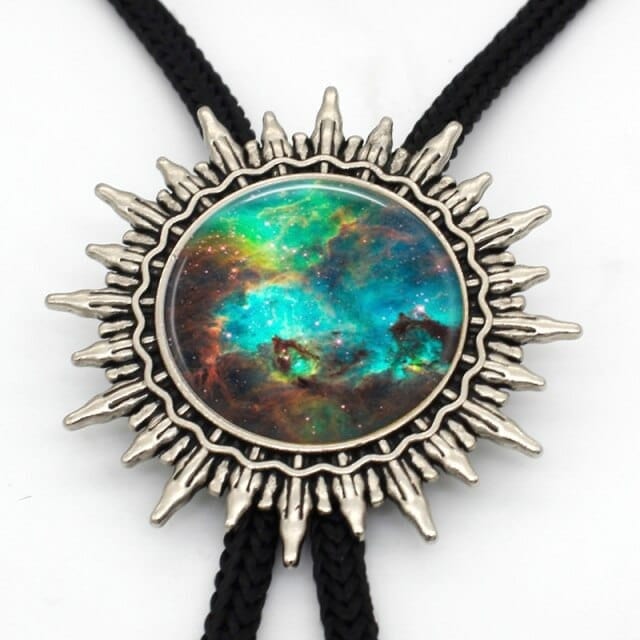 Colourful nebula bolo tie, 1, One Size