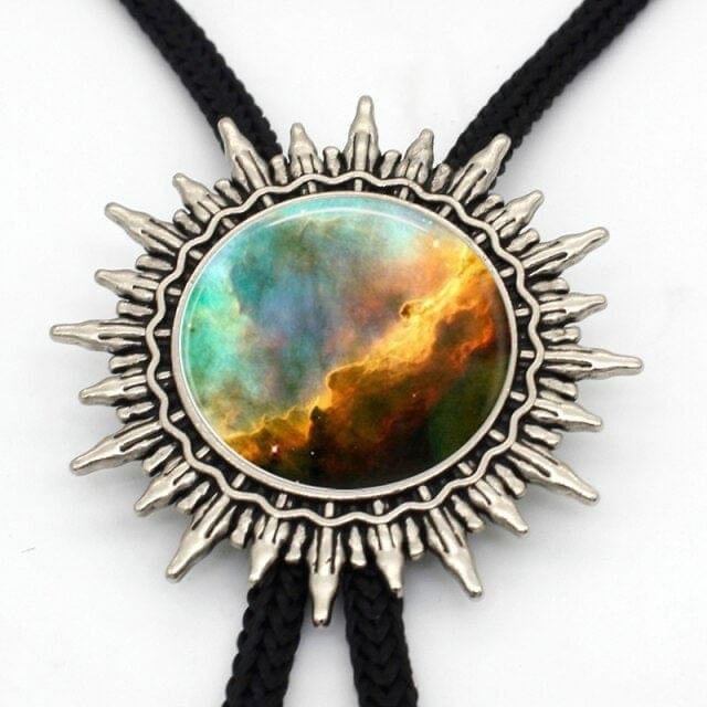 Colourful nebula bolo tie, 1, One Size