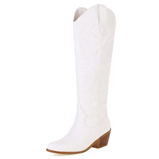 Cowgirl Boots, White, 10