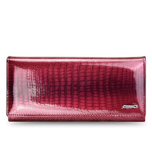 Crocodile Purses, Burgundy with box, One Size