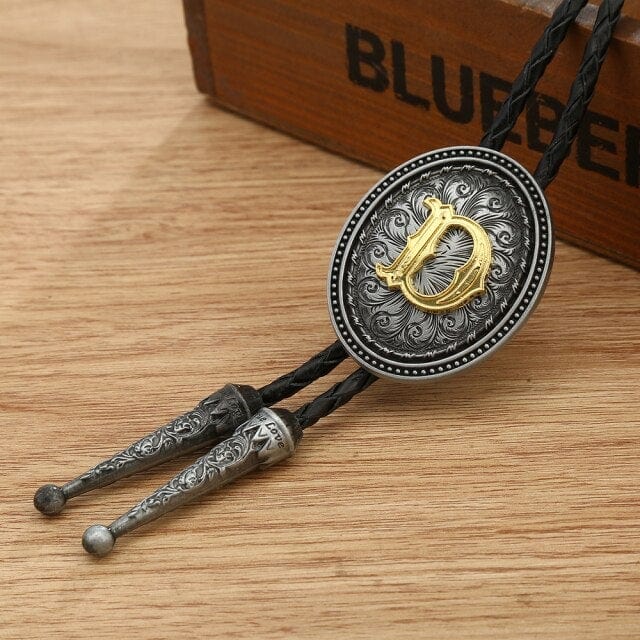 KDG western cowboy zinc alloy BOLO tie, H, One Size