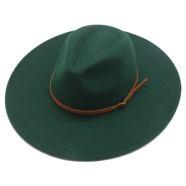 Sombrero Fedora de fieltro de ala ancha para hombres y mujeres