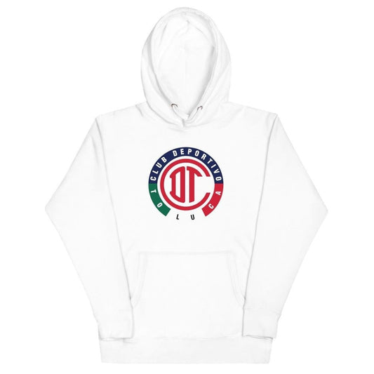 Deportivo toluca F.C hoodie Unisex, XS, White