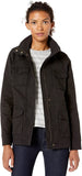 Essentials Women's Zip Up Utility Jacket, XS, Brown