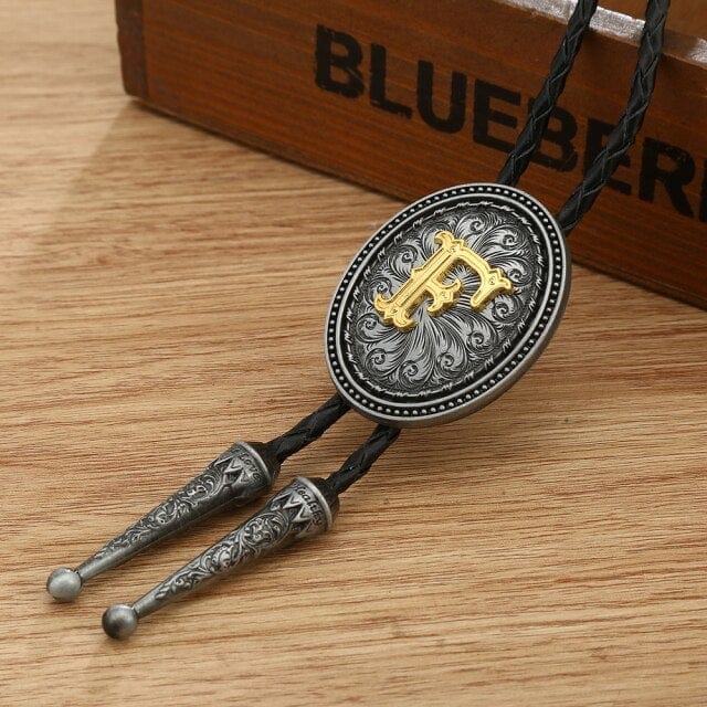 KDG western cowboy zinc alloy BOLO tie, H, One Size