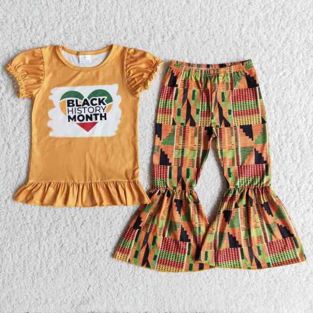 Camiseta con estampado de letras y sombrero de toro occidental con estampado de vaquero y campana de vaca para niños pequeños y niñas