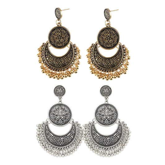 Gold Mexico Gypsy Earrings, Gold, One Size