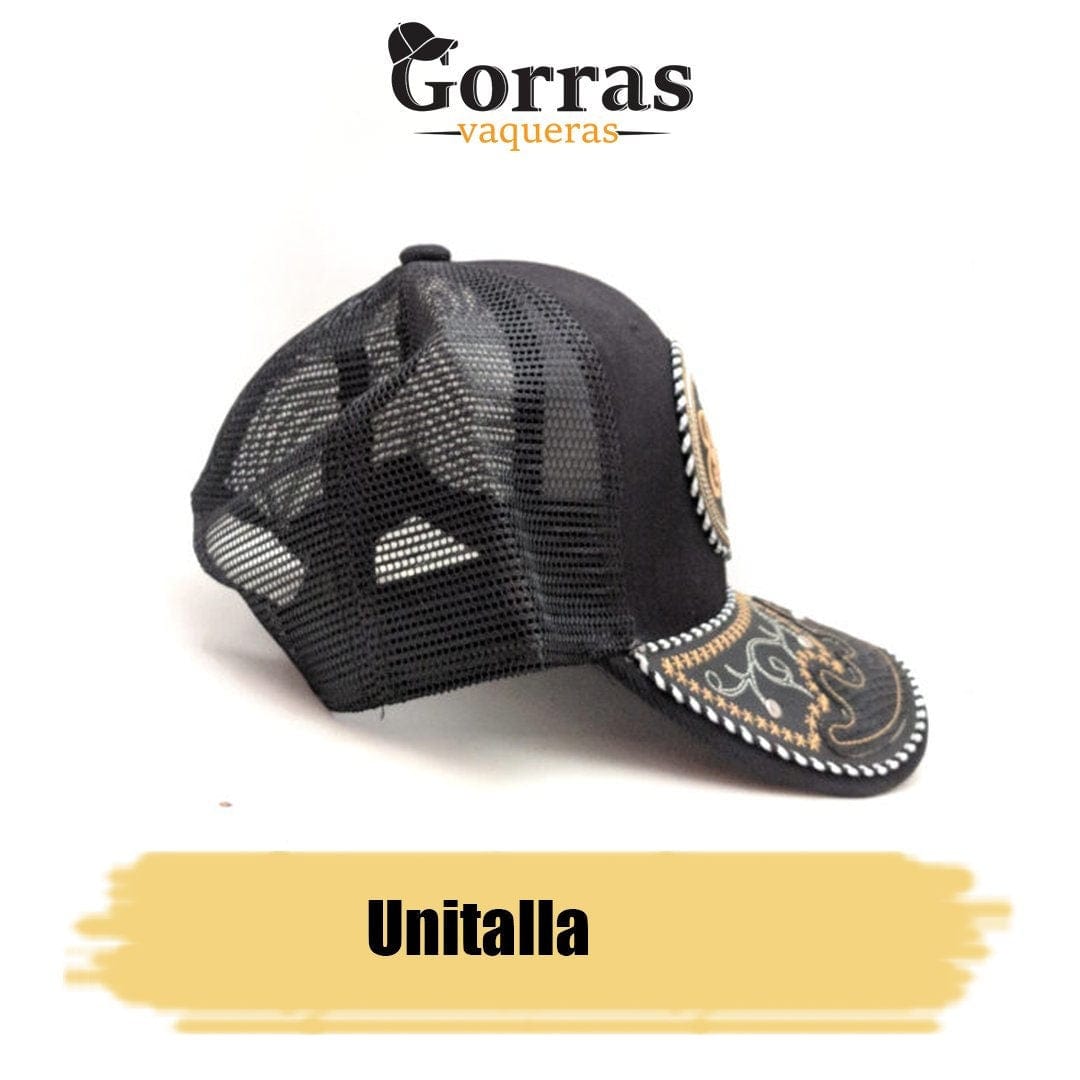 Gorra de Oaxaca para hombre y mujer, 100% Poliéster, Ajustable, Diseño de piel de serpiente
