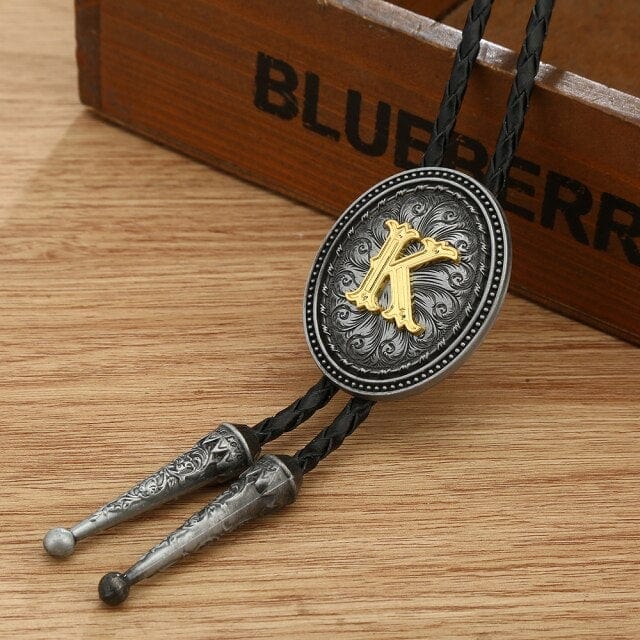 KDG western cowboy zinc alloy BOLO tie, H, One Size