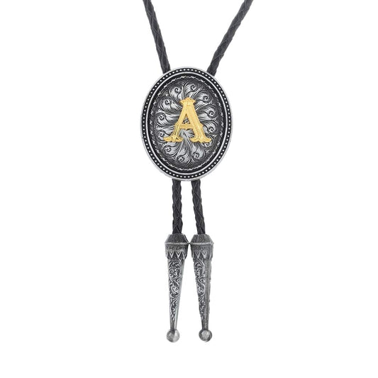 KDG western cowboy zinc alloy BOLO tie, H, One Size