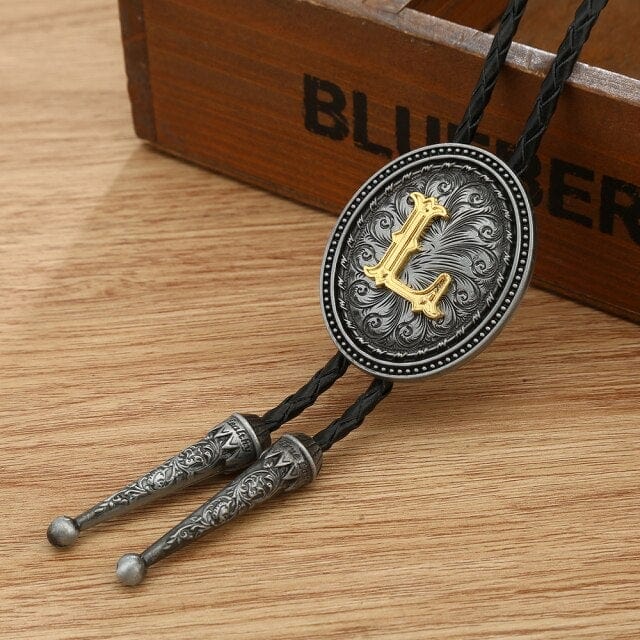 KDG western cowboy zinc alloy BOLO tie, H, One Size