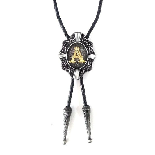 Letter Type Bolo Tie, Gray, A