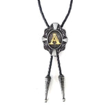 Letter Type Bolo Tie, Gray, A