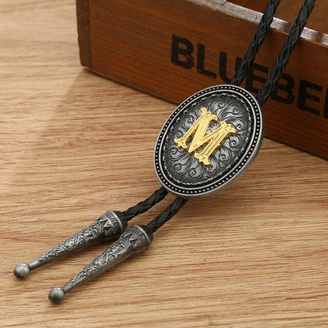 KDG western cowboy zinc alloy BOLO tie, H, One Size