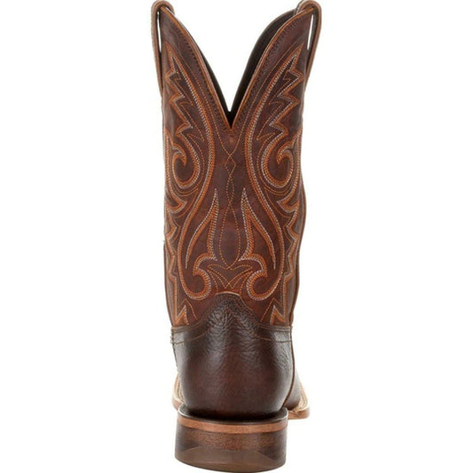 Men's and Women's Wide Headed Western Cowboy Boots, Black, 8