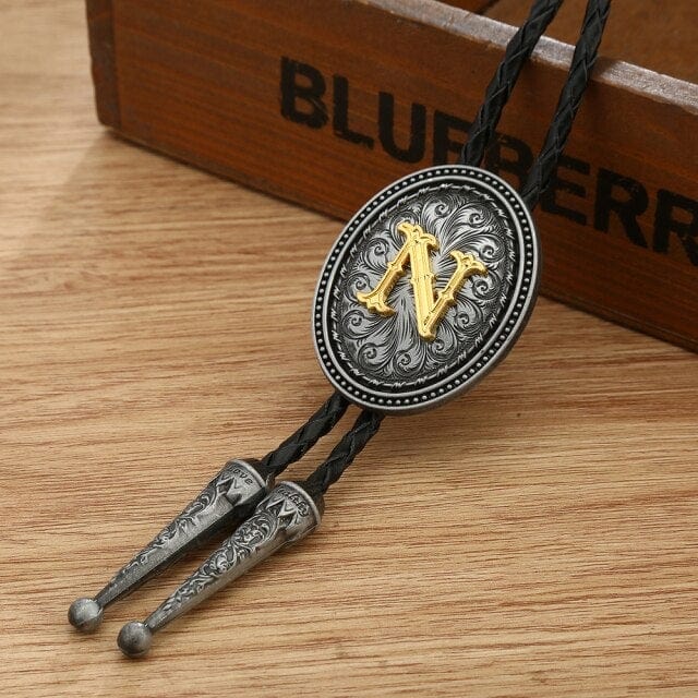 KDG western cowboy zinc alloy BOLO tie, H, One Size