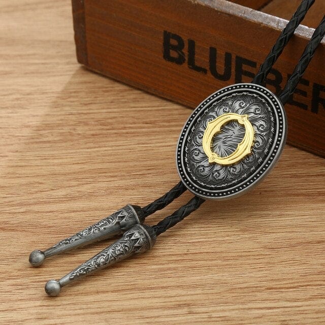 KDG western cowboy zinc alloy BOLO tie, H, One Size