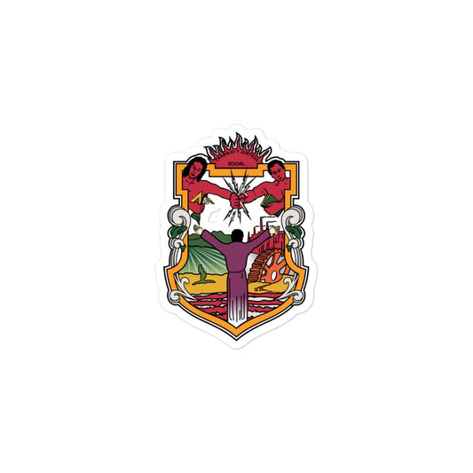 Official Coat of arms of Baja California Die cut Bubble free stickers, 3"x3", White