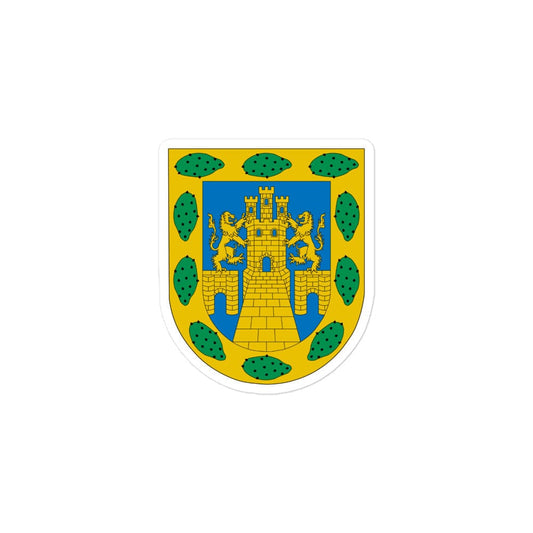 Official Coat of arms of Mexico City Die cut Bubble free stickers, 3"x3", White